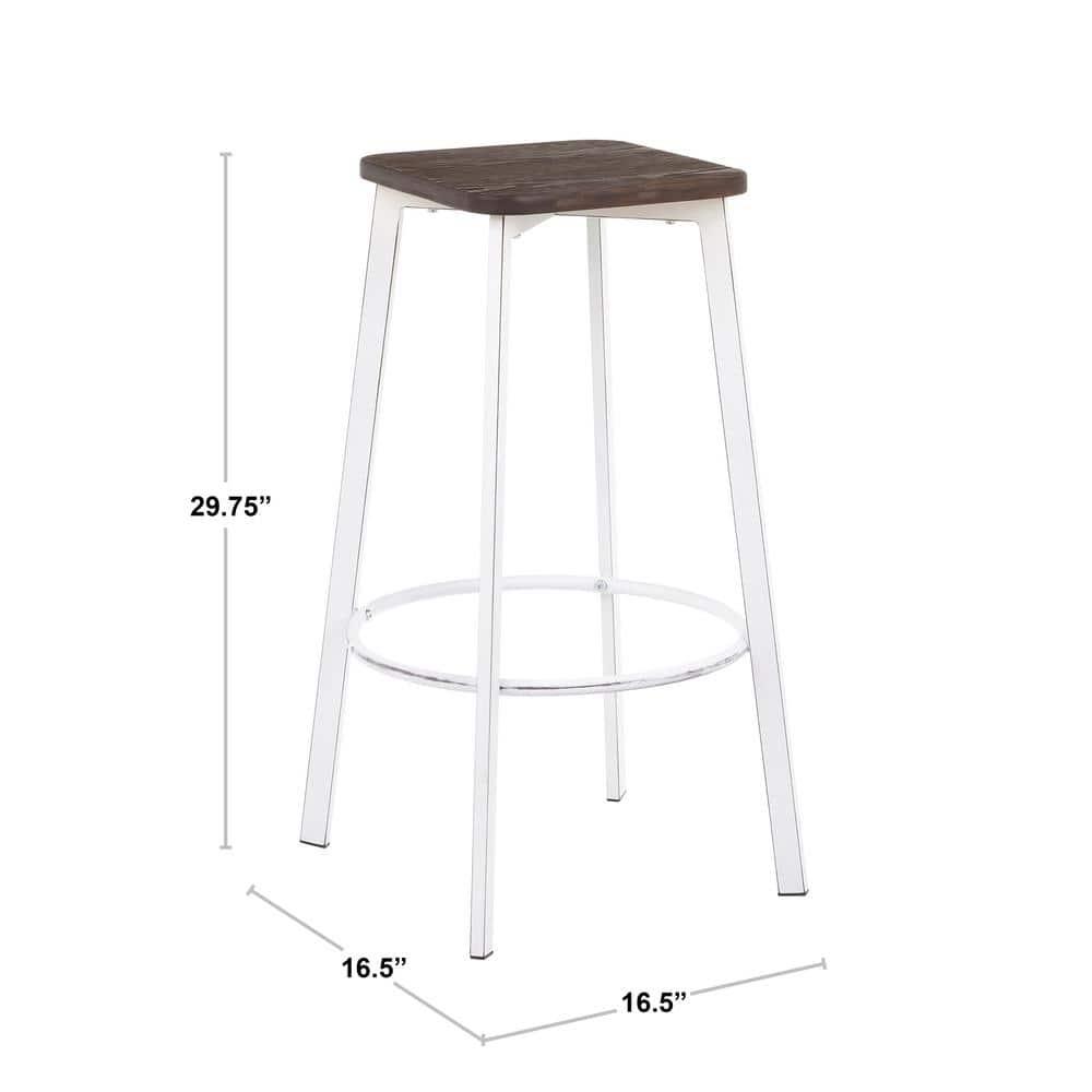 Wenty Clara Upholstered Counter Stool with Metal Frame (Set of 2)