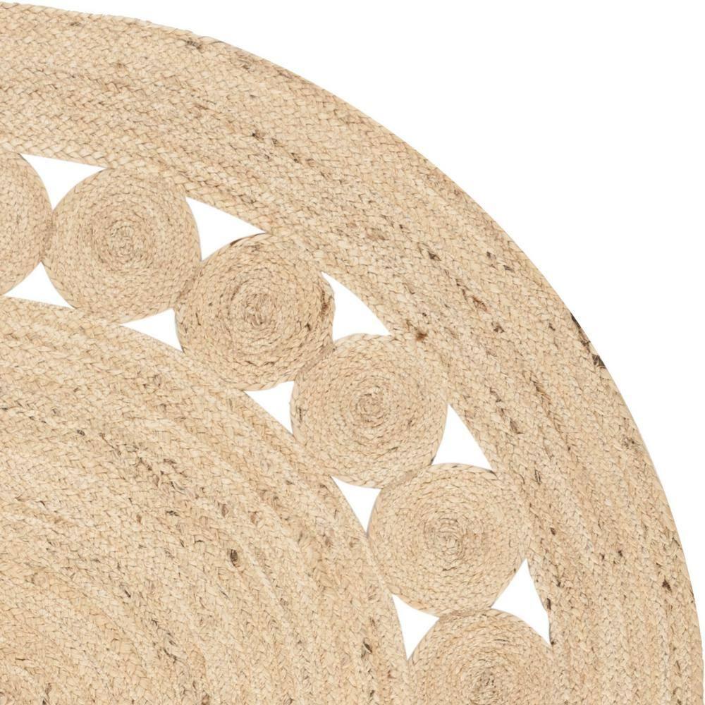 Natural Fiber NF364 Hand Woven Indoor Accent Rug - Ivory - 3' Round - Safavieh.