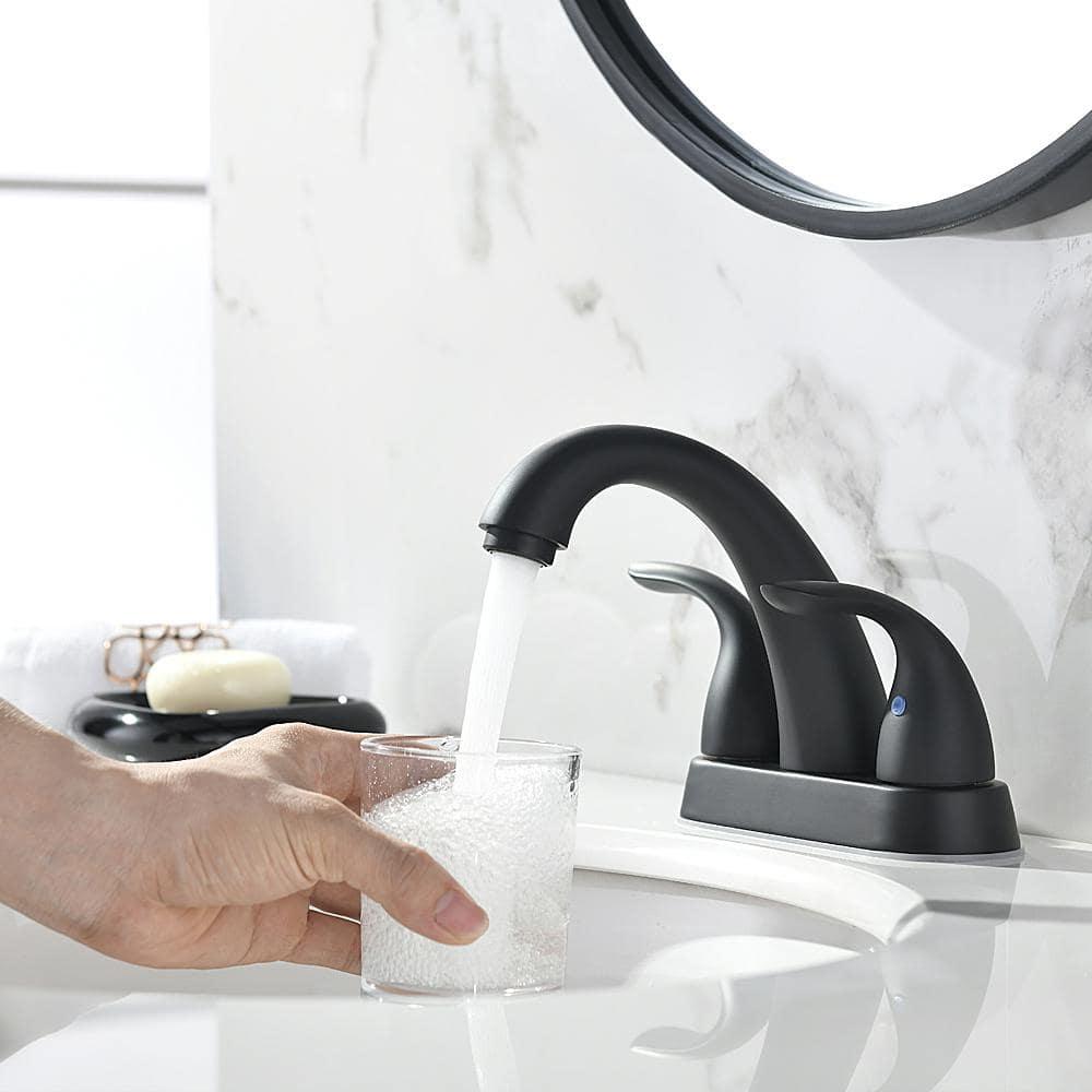 1.2 Flow Centerset Bathroom Sink Faucet with Drain