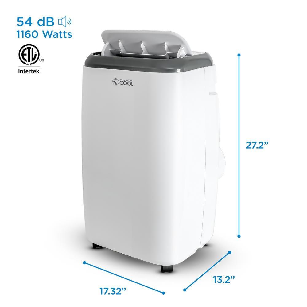 Commercial Cool 8,000 BTU SACC/CEC Portable Air Conditioner with Heat, 12,000 BTU ASHRAE 128