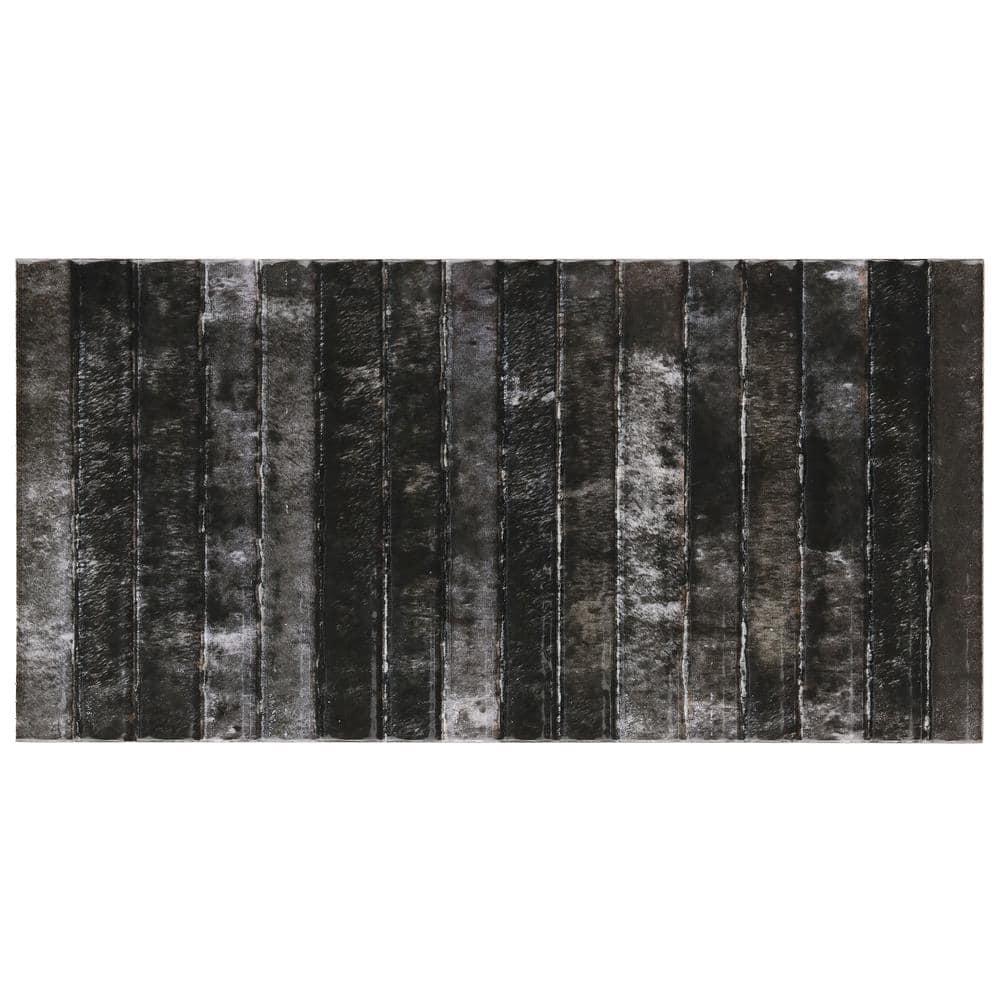 Canu 5.9 In. x 11.81 In. Polished Fluted Ceramic Subway Wall Tile (9.68 Sq. Ft. / Case)