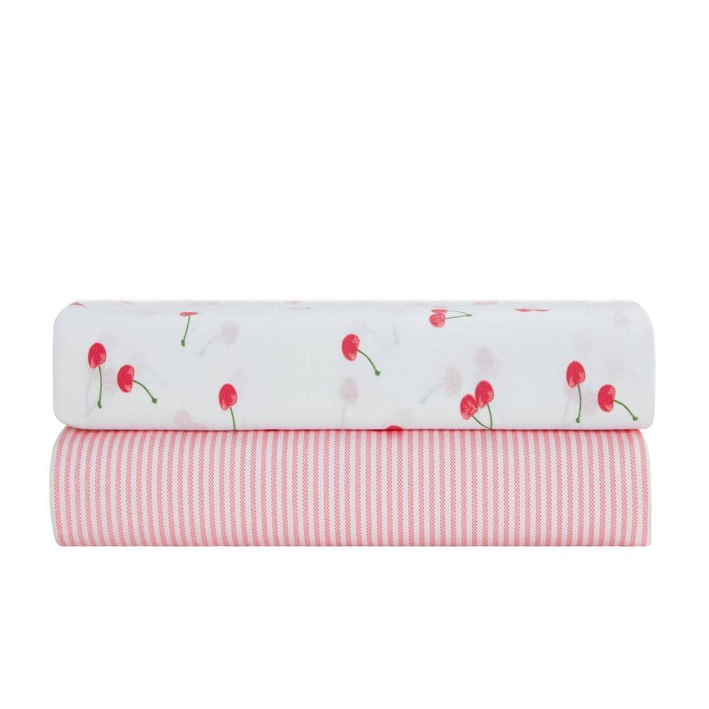 Poppy & Fritz Oxford Stripe 100% Cotton Percale- 3 Piece- Sheet Set  White- Twin Xl
