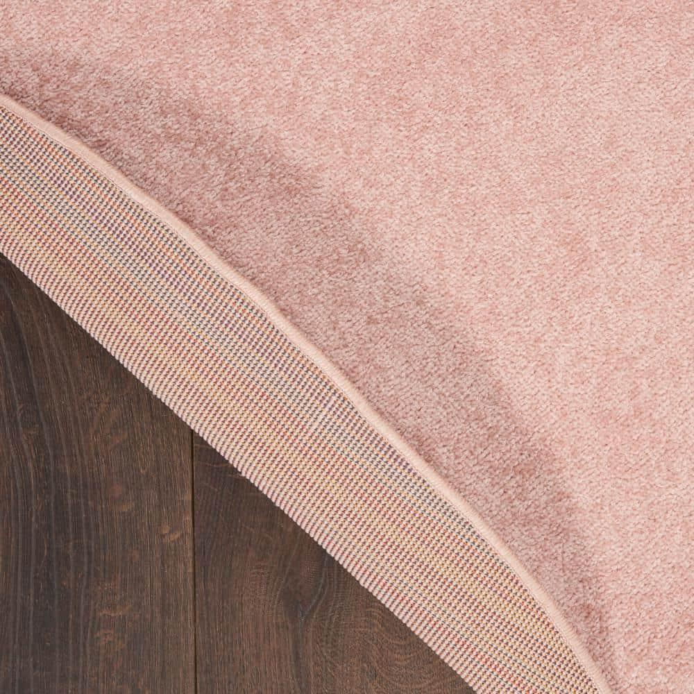 Nourison Essentials Easy Care Indoor Outdoor Area Rug - Pink 4' x Round