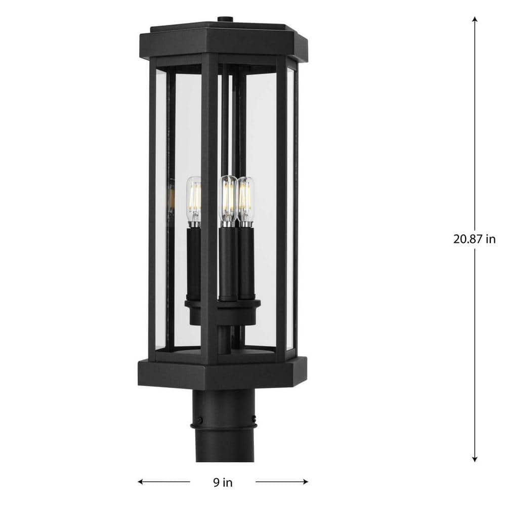 Progress Lighting - Ramsey - 3 Light Outdoor Post Lantern In Modern Style-20.87