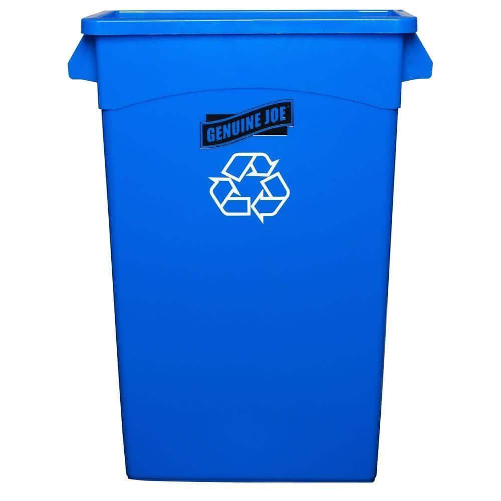 Genuine Joe Plastic Open Recycling Bin - 23 Gallons