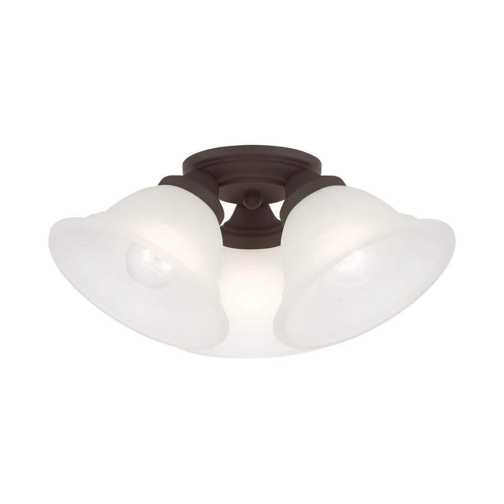 Livex Lighting Wynnewood 3 - Light Flush Mount in  Bronze