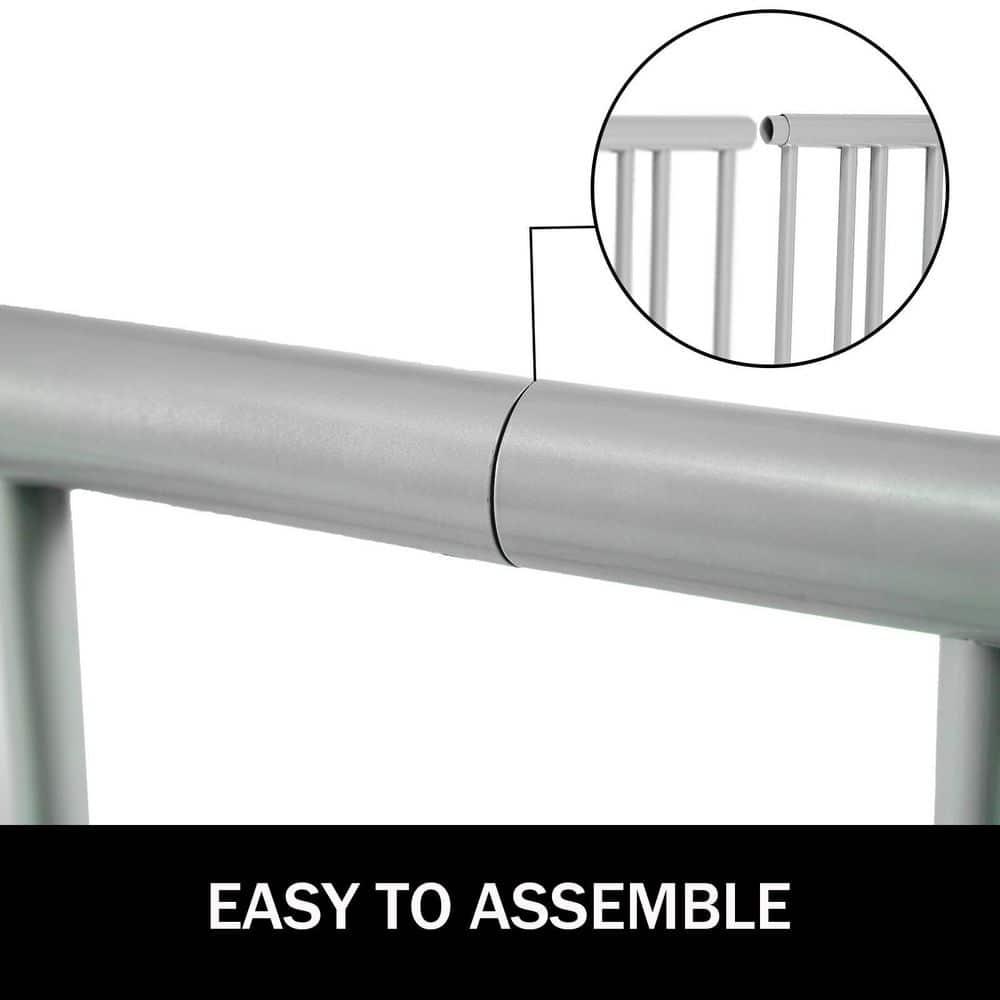 KFFKFF 10 Holders Floor Bike Rack, 59" Length All-Steel Grid Bike Rack, 10-Bike Capacity Dual-Side Storage Stand for Garages Streets Yards Bike Events