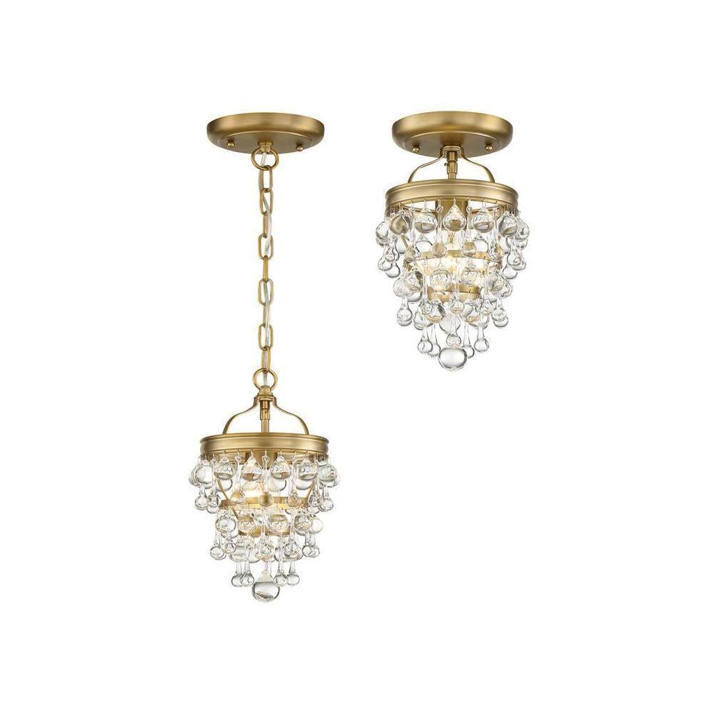 Crystorama Lighting Calypso 1 - Light Pendant in  Vibrant Gold