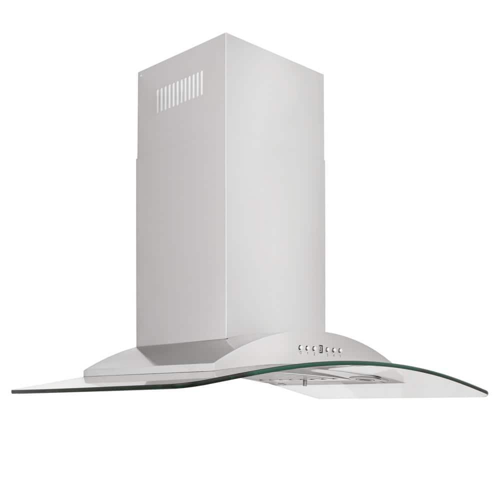 ZLINE ZLINE 36 in. Convertible Vent Convertible Vent Wall Mount Range Hood in Stainless Steel & Glass (KN-36) KN-36