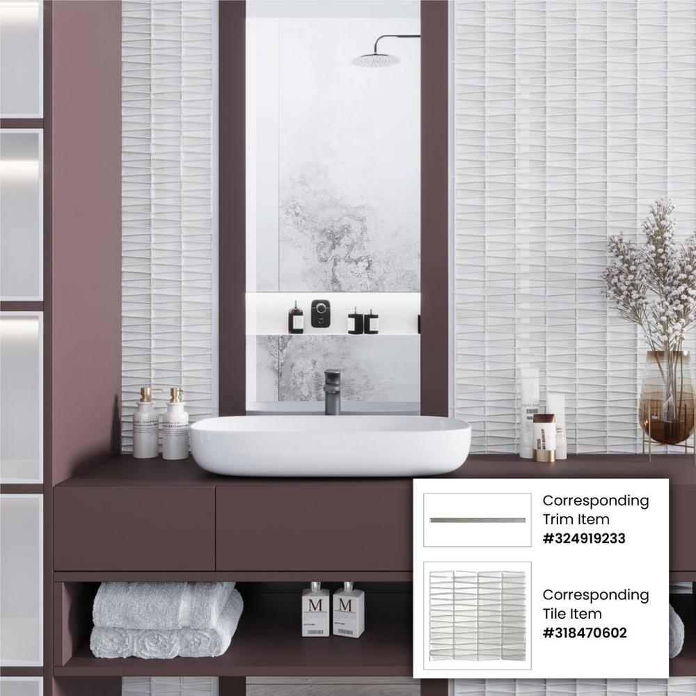 1" x 3" Glass Brick Joint Mosaic Wall and Floor Tile
