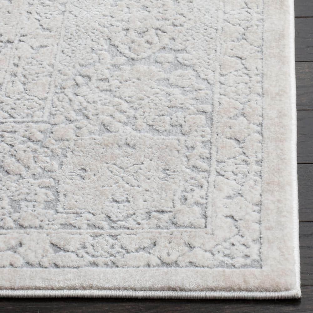 Reflection RFT667 Power Loomed Runner Rug - Light Grey/Cream - 2'3"x6' - Safavieh.