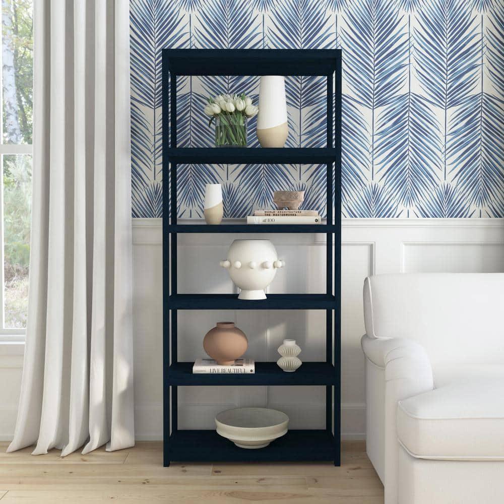 Butler Specialty Company Lark 5 Tier 30Wx75H Etagere Bookcase - Navy Blue