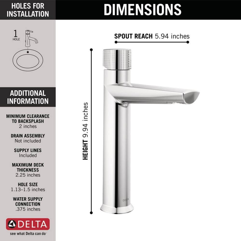 Galeon Single Hole Bathroom Faucet with Drain Assembly