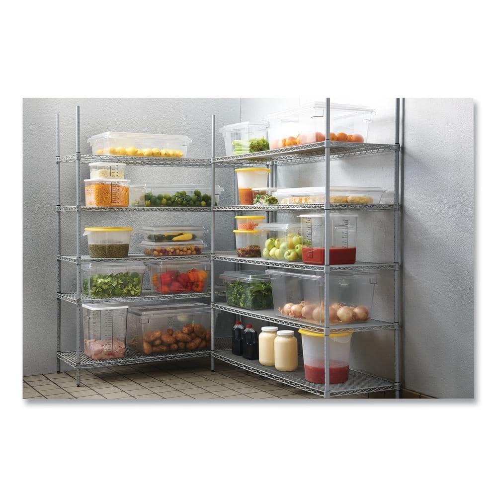 Rubbermaid Commercial Food/Tote Boxes, 3.5 gal, 18 x 12 x 6, Clear, Plastic