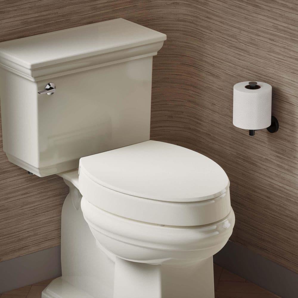 Hyten Elevated Toilet Seat with Quiet-Close Lid and Seat and Grip-Tight Bumpers