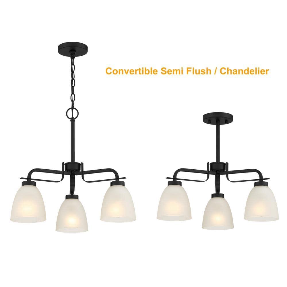 3 Light Convertible Chandelier     -Traditional Installation Minka Lavery 4883-66A