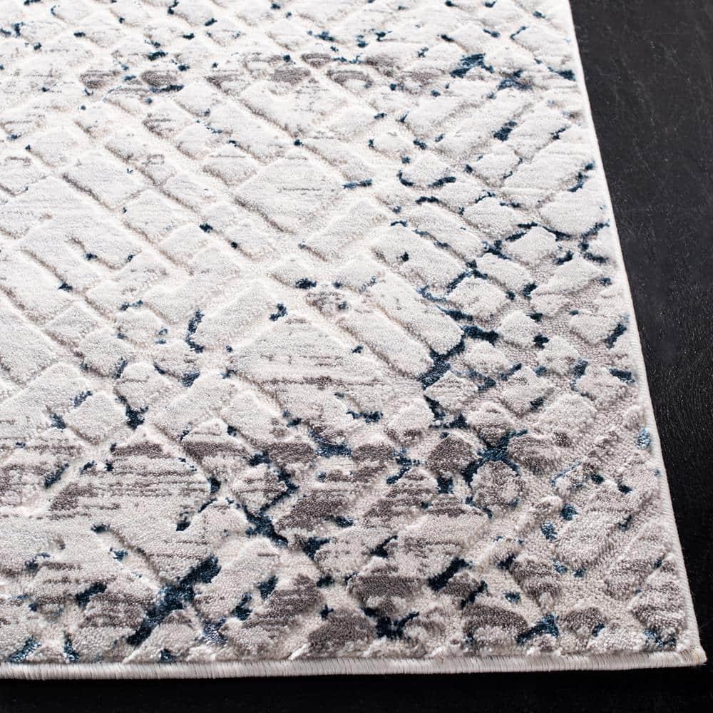 Amalfi AMF552 Power Loomed Area Rug - Cream/Navy - 5'3"x7'6" - Safavieh.