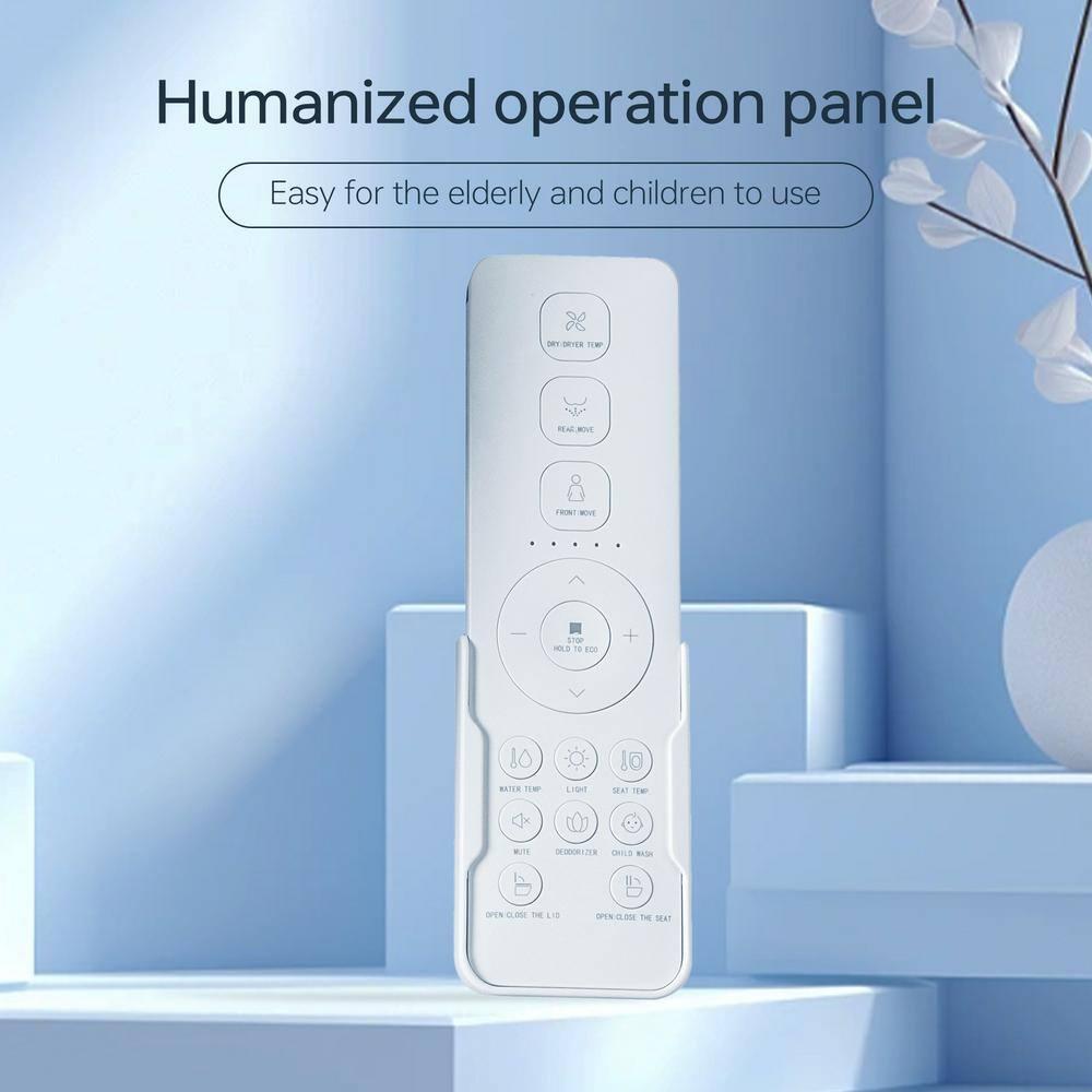 WoodBridge BID03 Smart Electric Bidet Seat: Auto Open/Close, Child Wash for Kids & Disabled via Wireless Remote, Heated Seat, Warm Water, Night Light & Deodorization