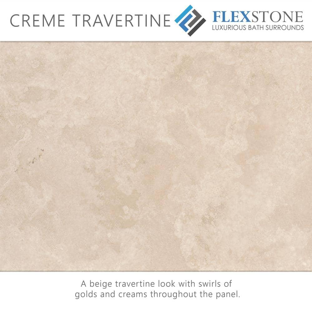 FlexStone Royale 60"W x 36"D x 80"H Alcove Bathtub/Shower Surround