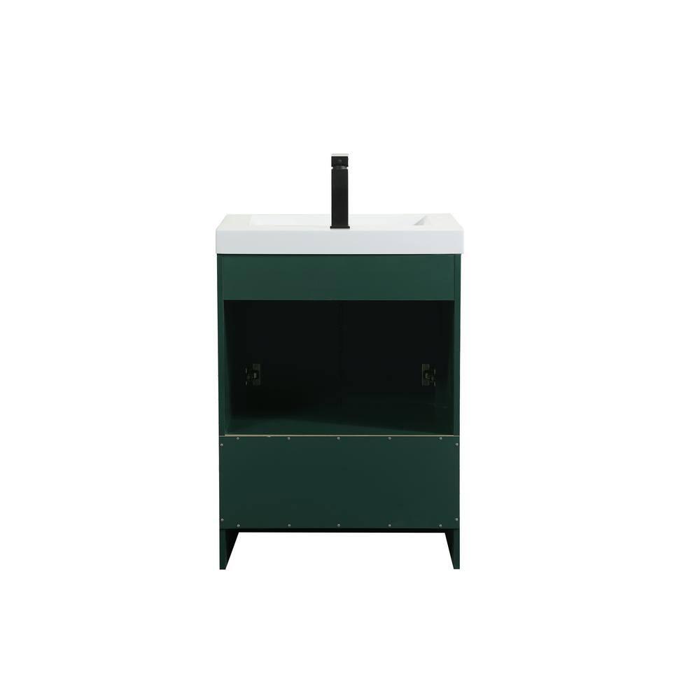 Wade Logan® Roman 24'' Single Bathroom Vanity with Engineered Marble Top