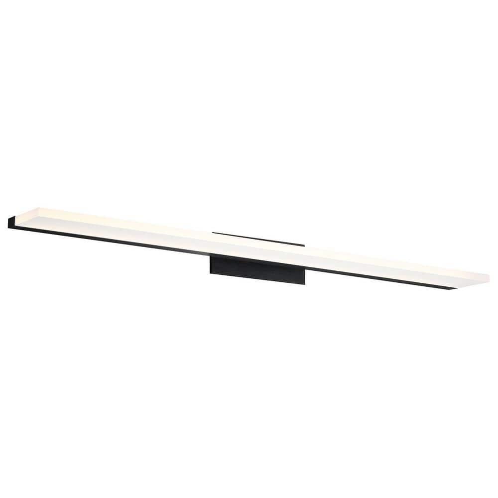 WAC Lighting Level 36" 1-Light LED 3500K Aluminum Bathroom Vanity Light in Black