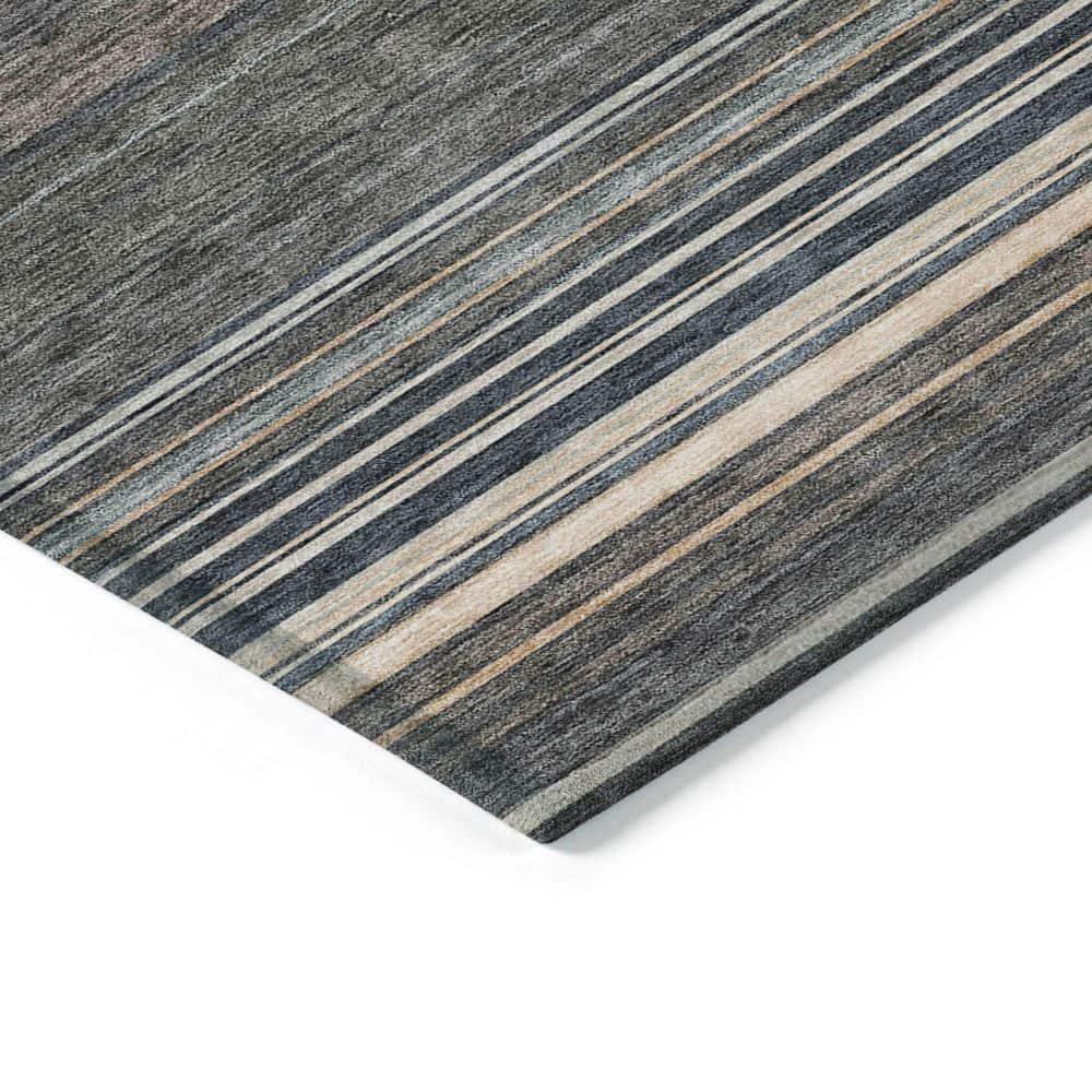 Addison Rugs Chantille Indoor/Outdoor Transitional Geometric, Abstract Taupe Washable Runner Rug, 2'3" x 7'6"