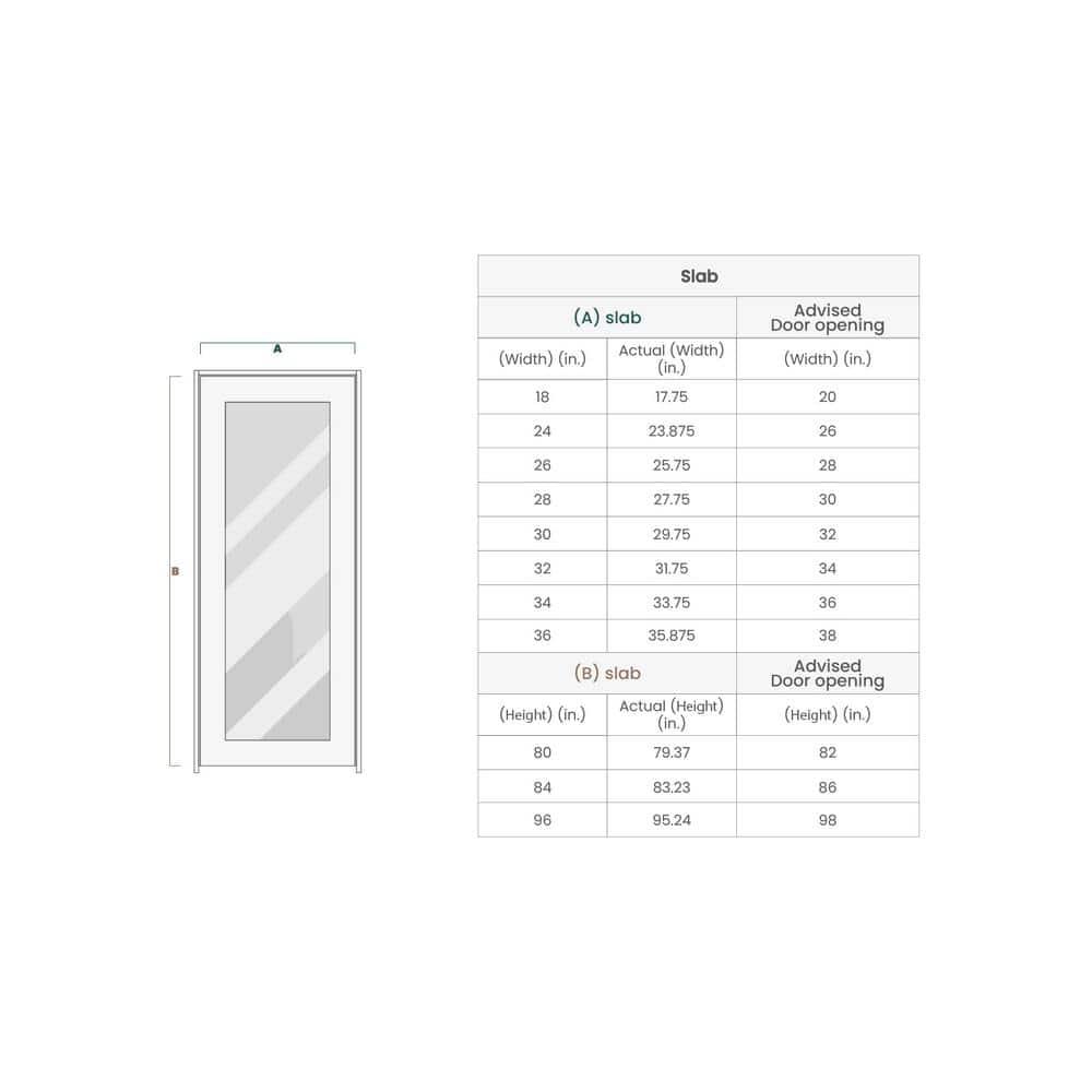 Smart Pro 26 in. x 80 in. No Bore Polar White Solid Composite Core Wood Interior Door Slab