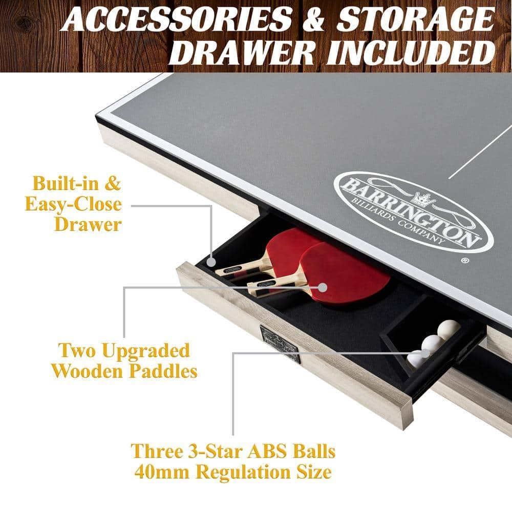 Barrington 9-ft Coventry Tennis Table, Official Size with Metal Net and Storage Drawer