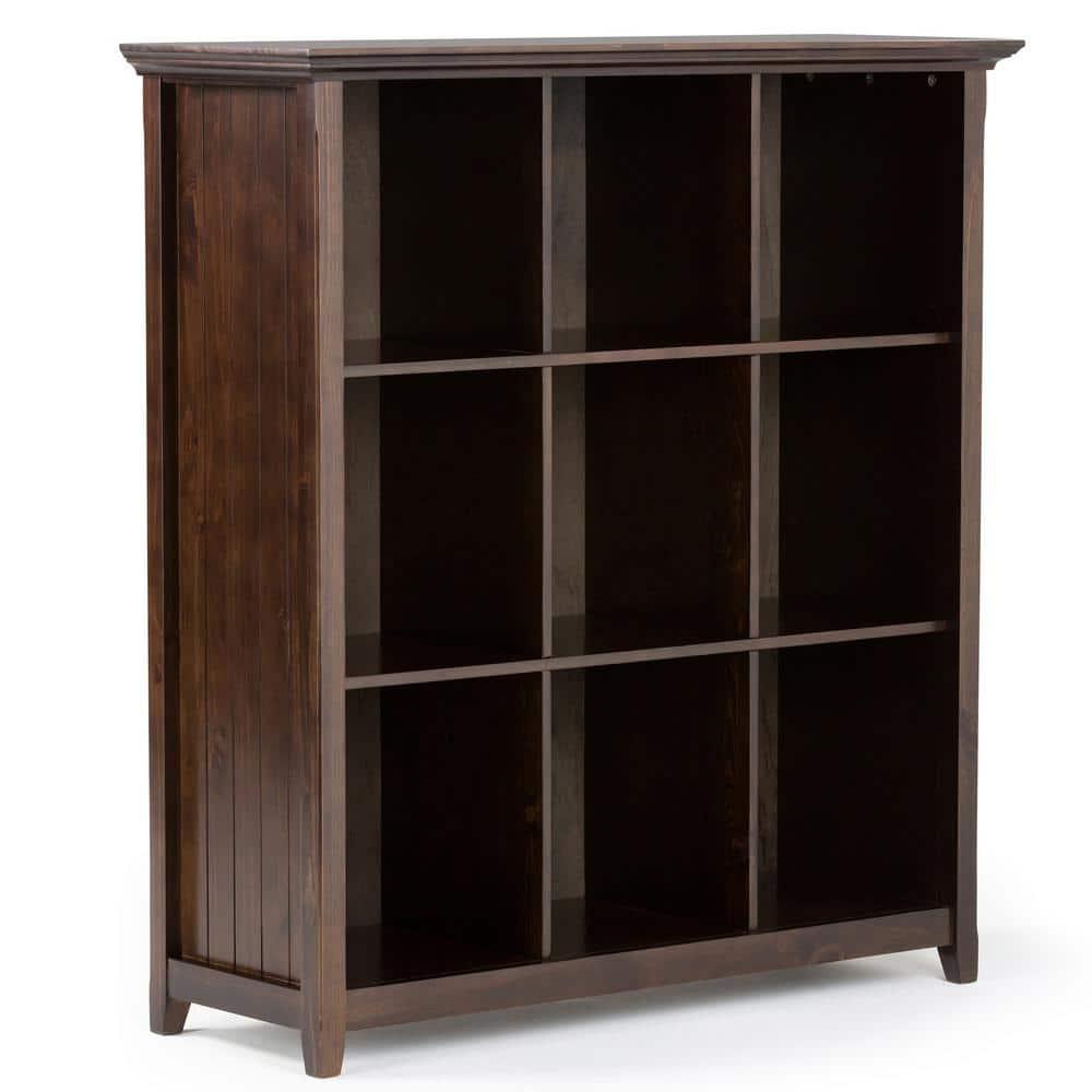 Simpli Home Acadian 44"W Solid Wood 9 Cube Storage Bookcase with Fixed Shelves & Reviews | Wayfair
