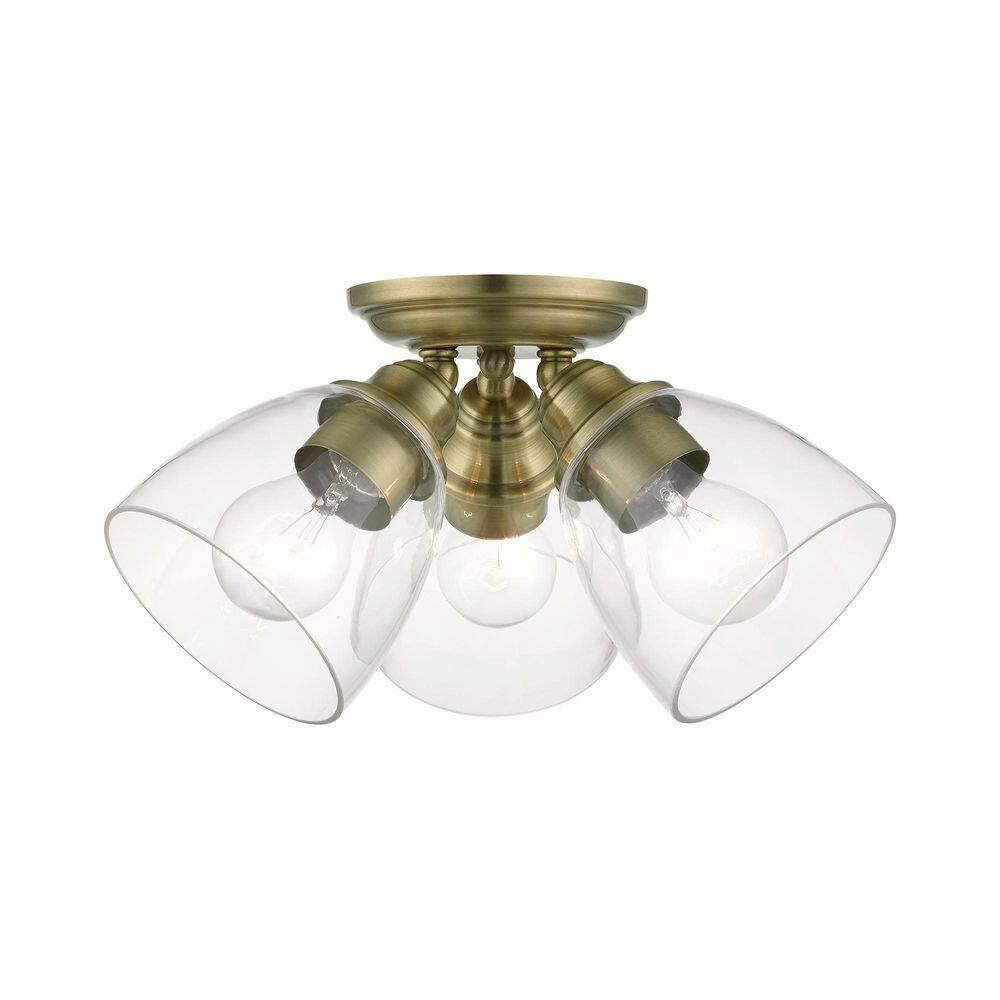 Gunnbjorn 3-Light 14.25" Semi Flush Mount