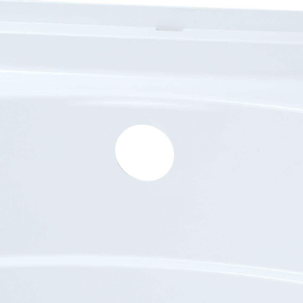 Sterling White Vikrell Alcove Bathtub with High Gloss Finish