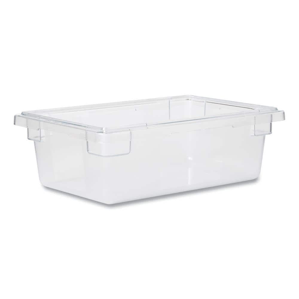 Rubbermaid Commercial Food/Tote Boxes, 3.5 gal, 18 x 12 x 6, Clear, Plastic