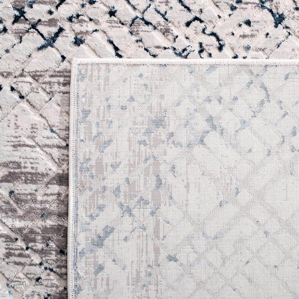 Amalfi AMF552 Power Loomed Area Rug - Cream/Navy - 4'x6' - Safavieh.