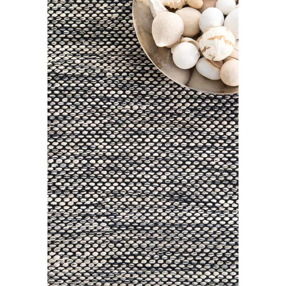 Nuloom Alessi Solid Farmhouse Cotton Kitchen Runner Indoor Area Rug - Hallway, Entryway, 2' 6" x 8', Gray