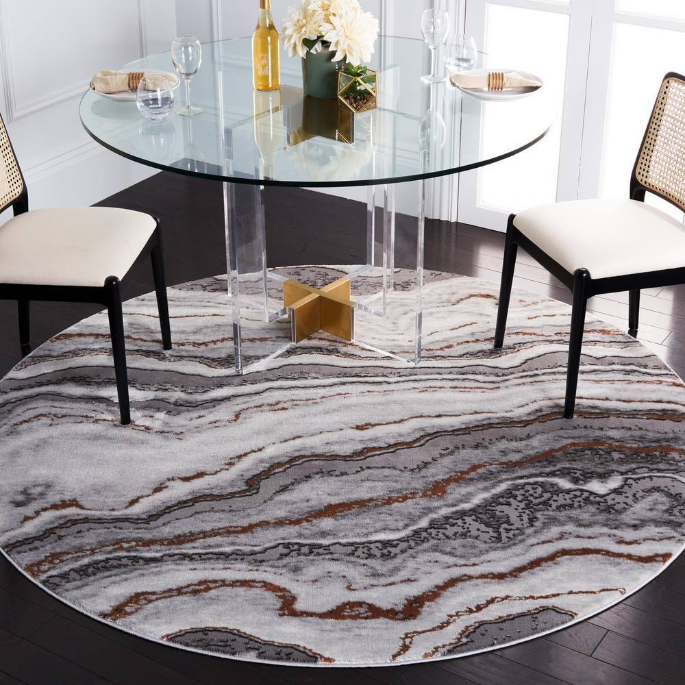 Wade Logan® Swindle Abstract Gray/Blue Area Rug