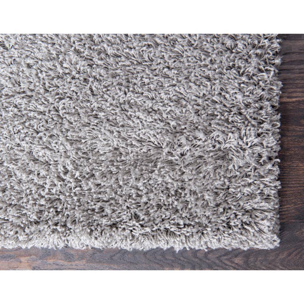 Unique Loom 2' 7 x 10' 0 Solid Shag Cloud Gray Area Rug