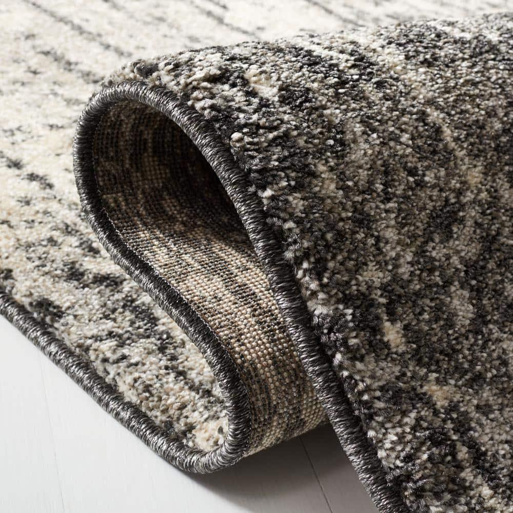 Retro RET2770 Power Loomed Indoor Area Rug - Black/Light Grey - 6'x9' - Safavieh.