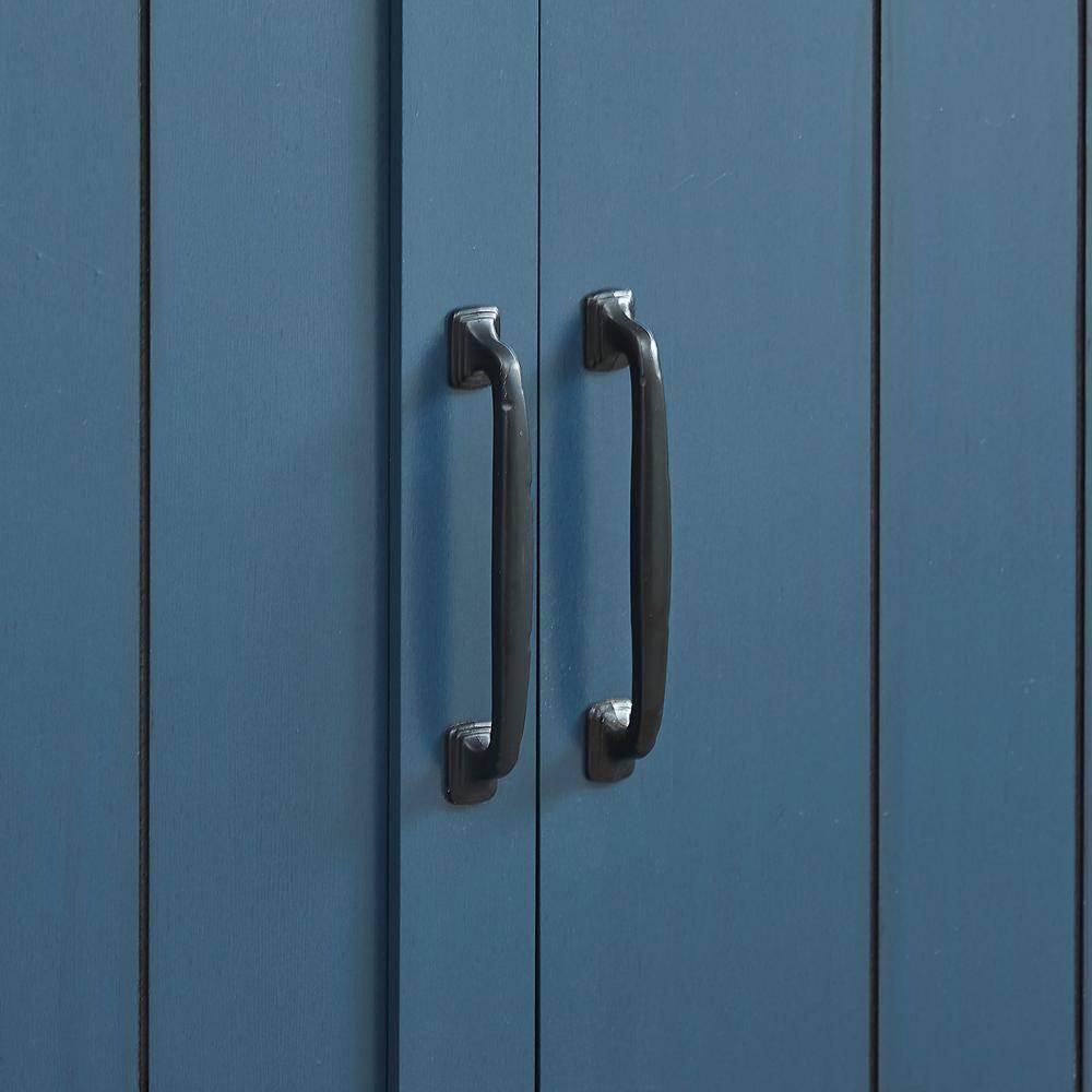 47" Wine Bar Cabinet Navy - Home Essentials