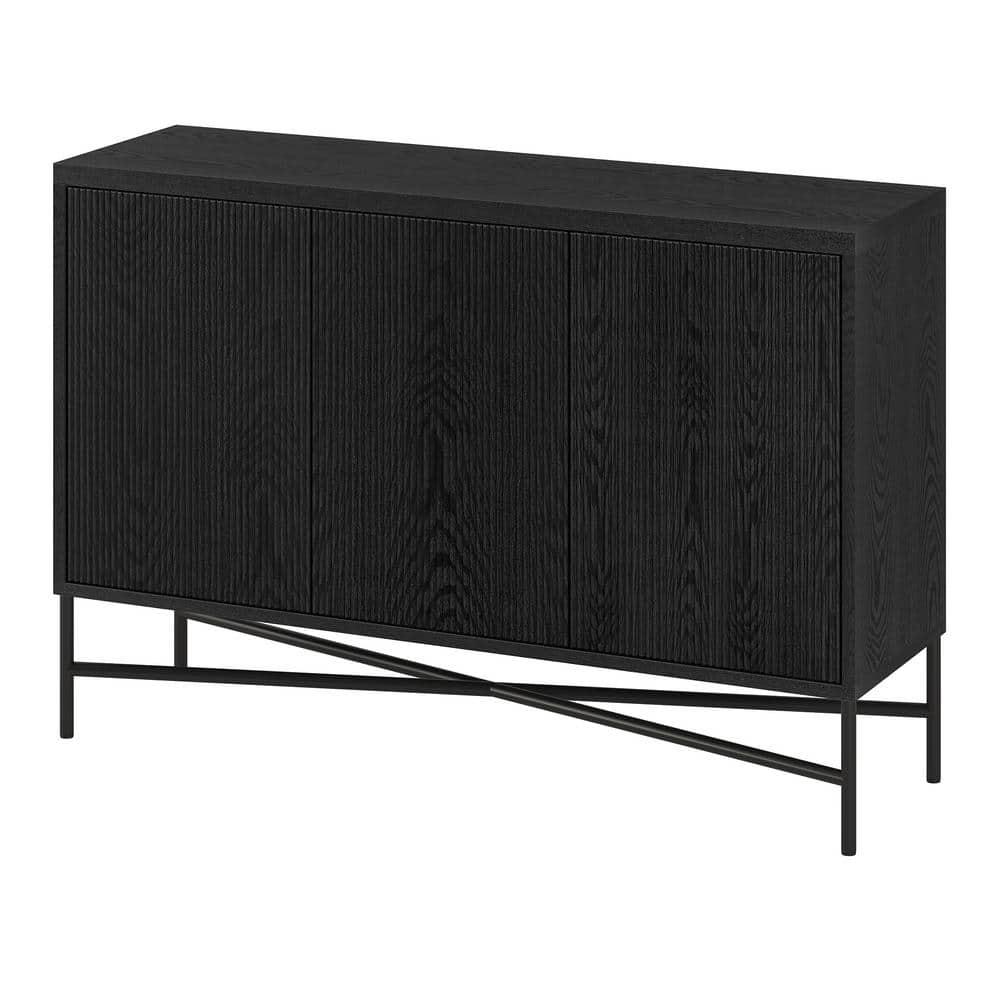 Evelyn&Zoe 48" Modern Contemporary Buffet Table Black