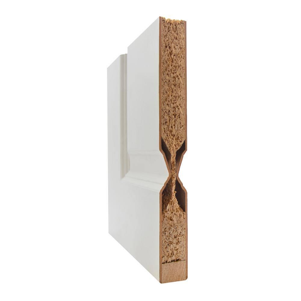 Nova Hardware 5-Panel Soft White Laminated Traditional Interior Door Slab Only
