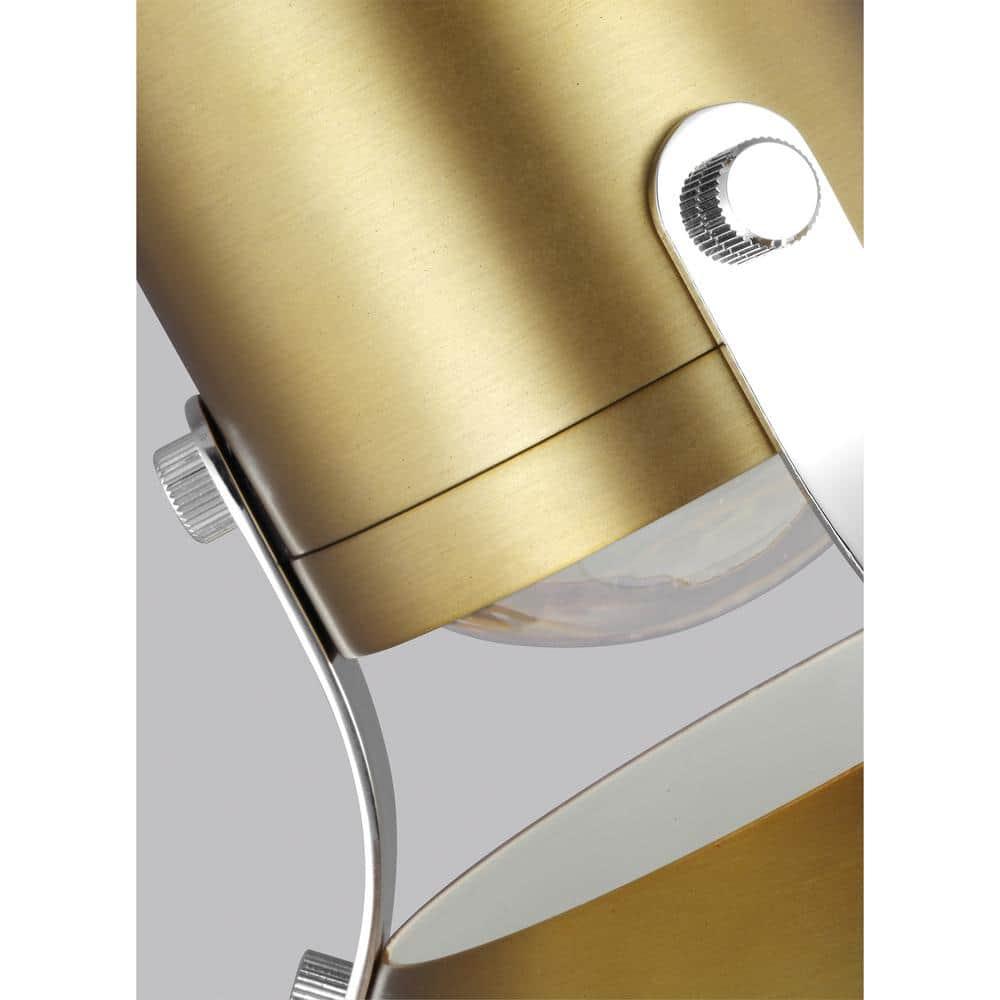 Scandinavian Inverted Bowl LED Pendant in Burnished Brass