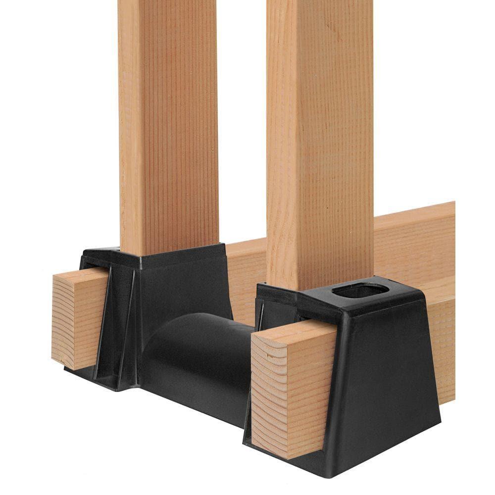 Shelterlogic Lumberrack Firewood Rack Adjustable Plastic Bracket Kit In Black