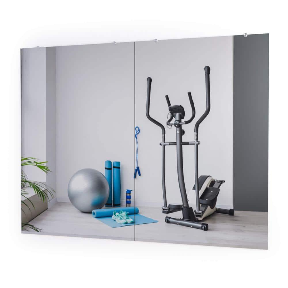 Fab Glass and Mirror HD Tempered Dance Studio Mirror 60x36 | Shatterproof Full-Length Wall-Mounted Mirrors for Home Gym, Workout, and Fitness Spaces