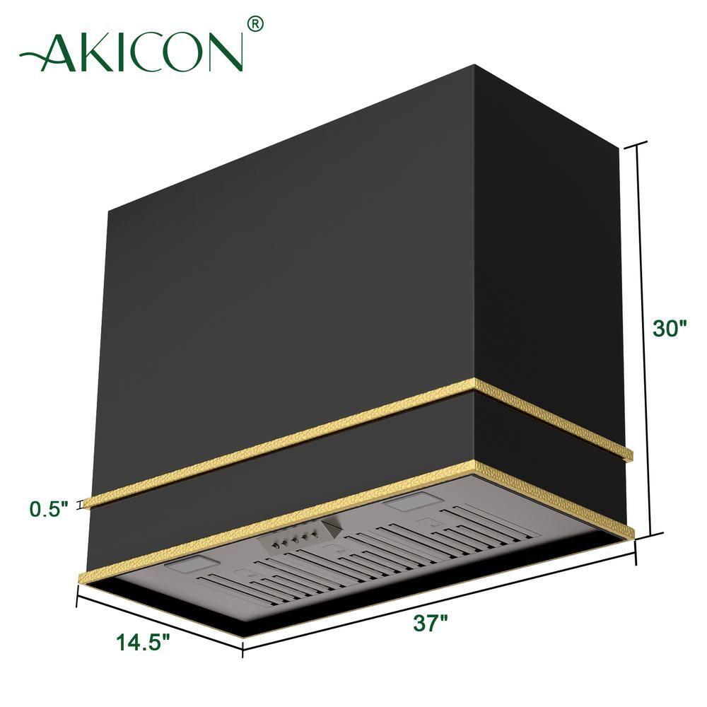 Akicon 36" Stainless Steel 600 CFM Ducted (Vented) Wall Mounted Required Range Hood