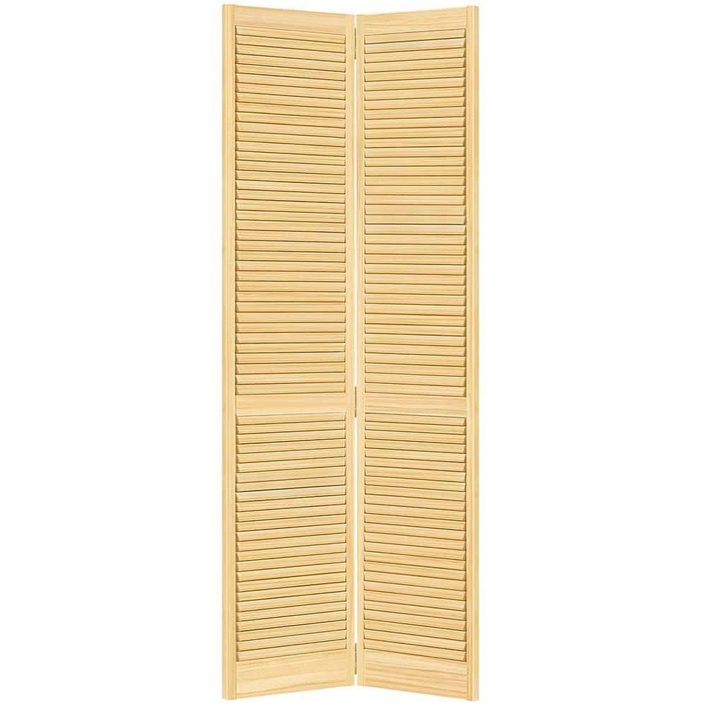 Kimberly Bay Bi-fold Traditional Louver-Louver Unfinished 80 x 28
