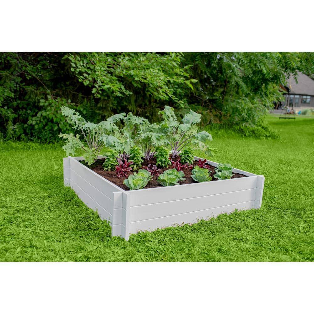 Vita Classic White Vinyl Raised Garden