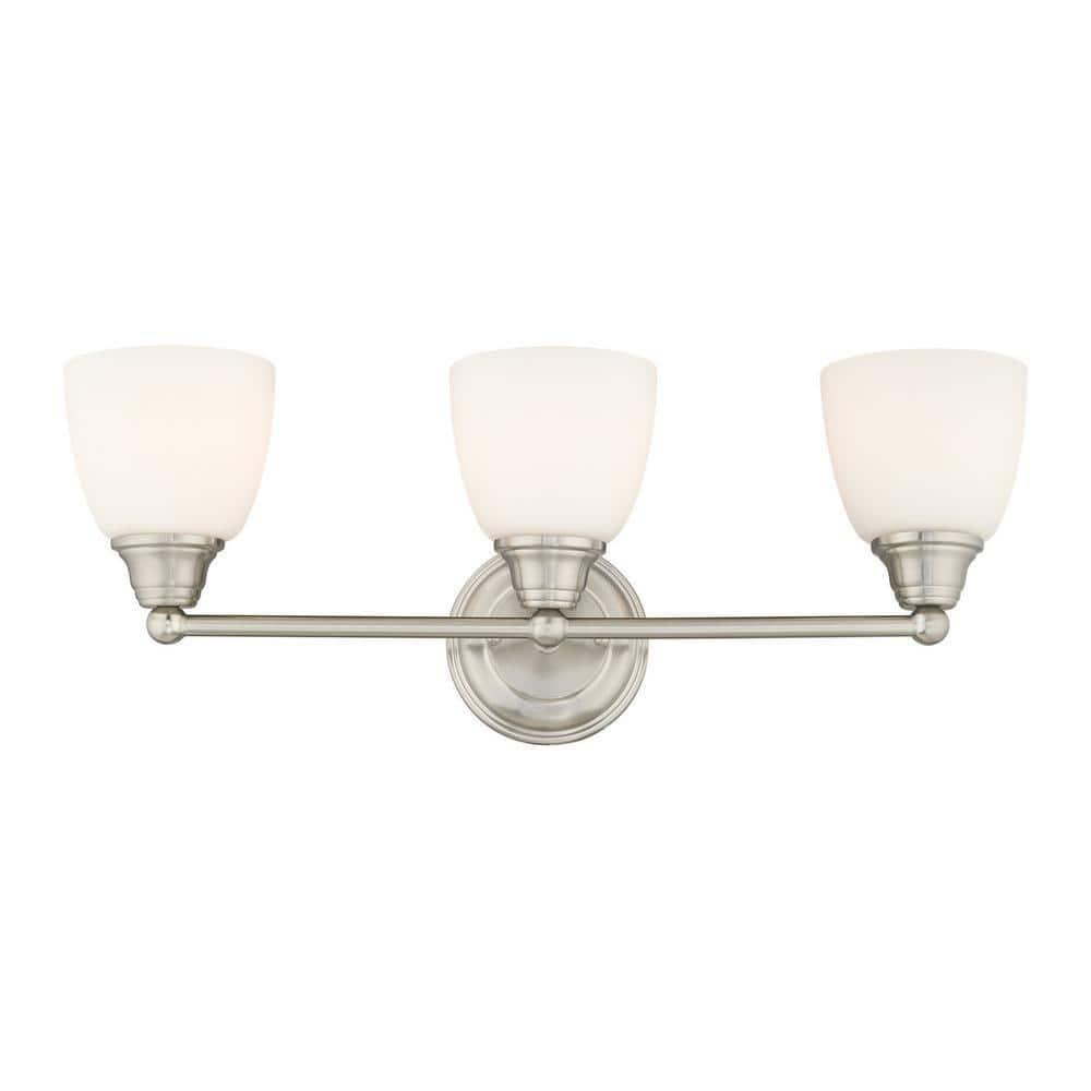 Livex Lighting Somerville 3 - Light Vanity in  Brushed Nickel