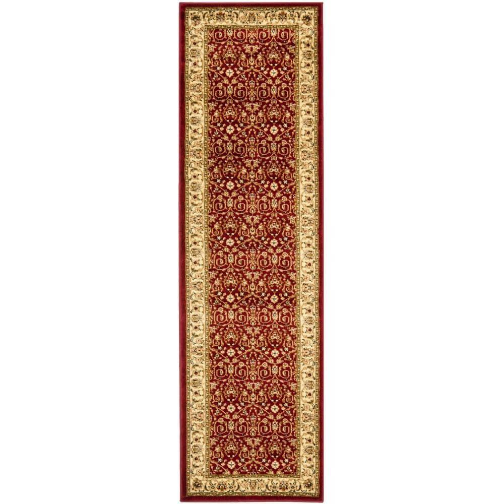 Lyndhurst LNH312 Power Loomed Runner Rug - Red/Ivory - 2'3"x18' - Safavieh.
