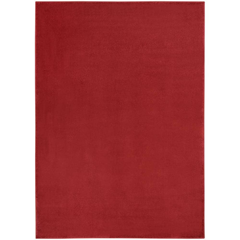 Nourison Essentials Easy Care Indoor Outdoor Area Rug - Brick Red 4' x 6'