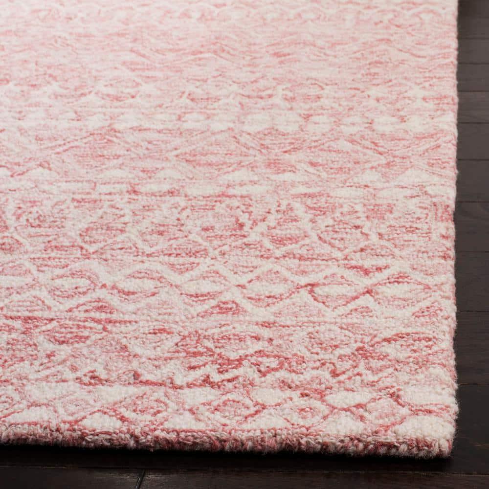 Micro-Loop MLP502 Hand Tufted Indoor Accent Rug - Pink/Ivory - 2'6"x4' - Safavieh